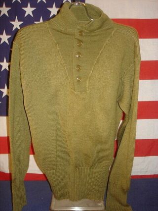 Wwii Us 1943 Pattern High - Neck Sweater,  Unissued