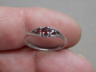 vintage silver and ruby ring metal detecting detector finds 8