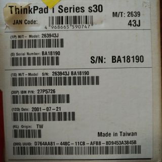 Vintage IBM ThinkPad s30 with all the accessories&Original Box/Piano Finish/RARE 7