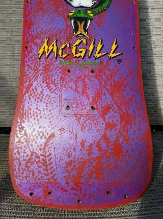 Vintage 1987 Powell Peralta Mike McGill Bottlenose Skateboard 4