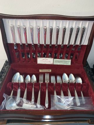 Oneida Community Milady Silver Plate Flatware Complete Service For 12 Set Of 78