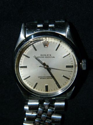 Vintage Mens Rolex 1002 Oyster Perpetual Stainless Steel 1960s Watch 5