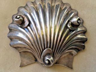 WILLIAM IV Sterling Silver Shell Shaped Butter Dish 1839 Sheffield JW&EH co 5oz 8
