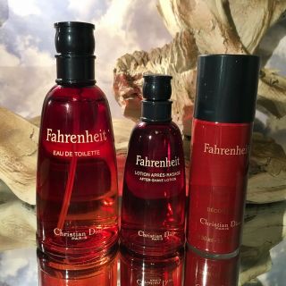 FAHRENHEIT by CHRISTIAN DIOR 100 ML EDT - 50 ML AFTER SHAVE VINTAGE EDT SET 3