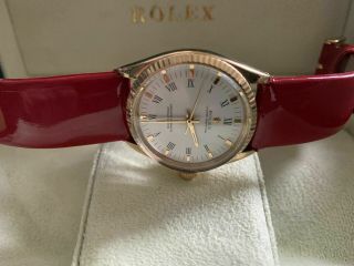 A Gents Vintage Rolex Oyster Perpetual 18 CT Solid Yellow Gold 7