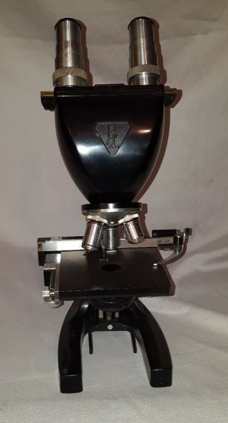 Vintage Binocular Microscope Bausch & Lomb Binocular Microscope