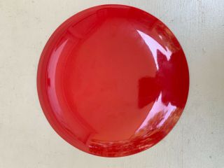 Vintage cathrineholm lotus red 10” plate enamelware mid century modern 7
