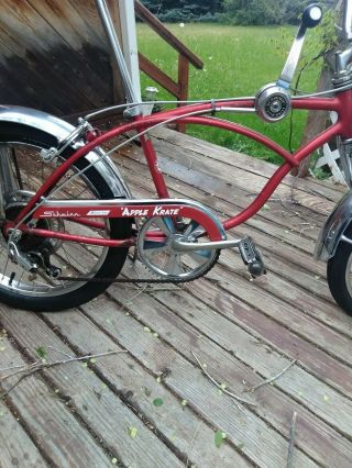 1968 - 69 SCHWINN APPLE KRATE STINGRAY VINTAGE BANANA SEAT MUSCLE BIKE STIK S2 RED 3