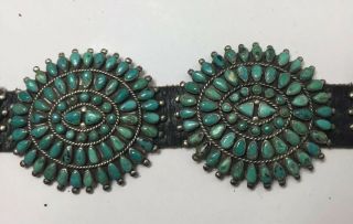 Vintage Signed Victor Moses Begay Turquoise Concho Belt Old Pawn Silver Navajo 5