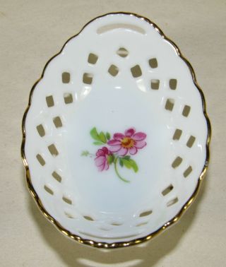 Vintage Rudolf Kammer Volkstedt German Porcelain Nut Tray - Bowl,  Crown " K " Mark
