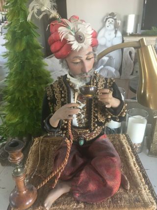 Antique Rare Automaton Turkish Tea Drinker Leopold Lambert Smoker 10
