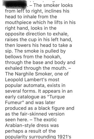 Antique Rare Automaton Turkish Tea Drinker Leopold Lambert Smoker 12