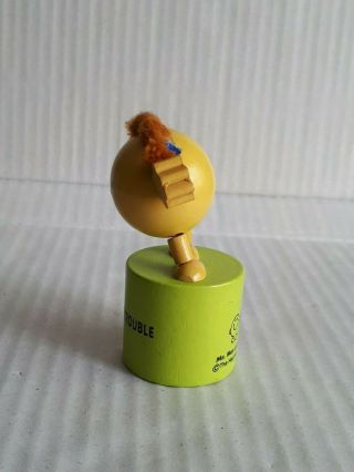 Wooden Little Miss Trouble Yellow Ball Push Button Push - Up Puppet Movable Toy 4