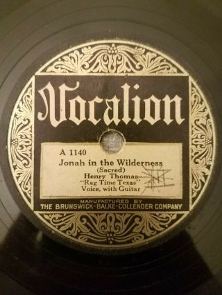 Henry Thomas Rare Pre - War Guitar Blues 78 Rpm Record Vocalion 1140