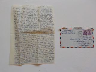 Wwii Letter 1942 Corregidor & Bataan Bombed For A Week P.  O.  W.  Wife Colonel Ww2