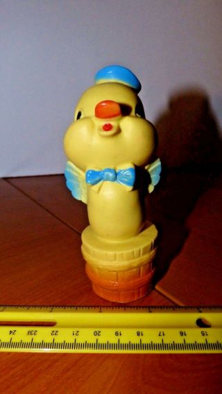 Vintage Tinkle Toy Co.  Duck Sailor Rubber Squeeze Toy