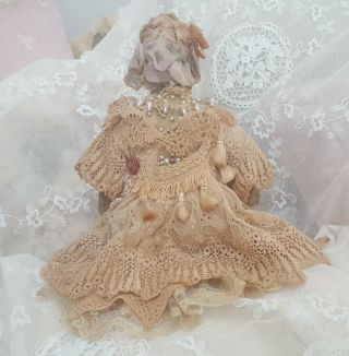 Linda Carroll Attic Doll - Dressed in Antique Laces & Beads,  Linda ' s Early Doll 2