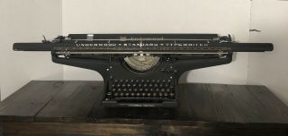 Vintage Underwood Standard Wide Typewriter Antique Industrial Decor Usa 1920s