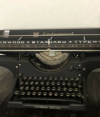 Vintage Underwood Standard Wide Typewriter Antique Industrial Decor USA 1920s 3