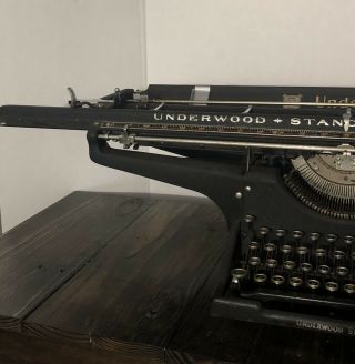 Vintage Underwood Standard Wide Typewriter Antique Industrial Decor USA 1920s 4