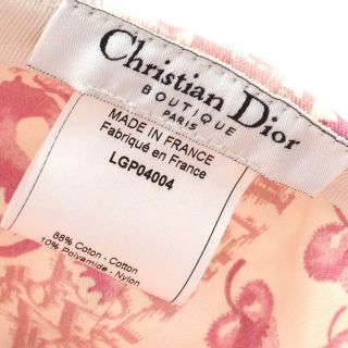 Authentic Christian Dior Trotter Hat Cap Pink White France Vintage AK32776 5