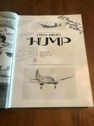 China Burma India Hump Pilots Association WWII Memorabilia POW & General signed 3