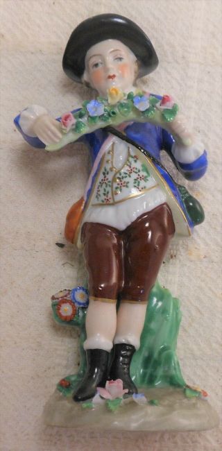 Fine Antique Dresden Porcelain Figure With N With Crown Mark