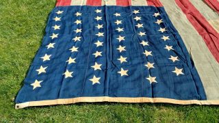Very Large Antique 1890 ' s 45 Star American Flag 8 ' X 11 ' Patriotic Americana 5