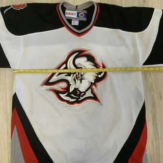 Buffalo Sabres CCM Vintage 90 ' s White Goat Head Jersey Doug Gilmour 93 L NHL 5