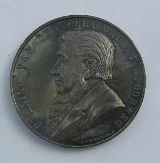 VERY RARE SOUTH AFRICA SILVER MEDAL ' OPENING OF DELAGOA BAY RAILWAY 1895 ' 3