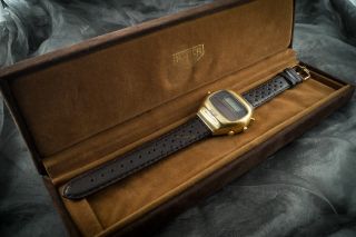 Vintage 1978 Heuer Chronosplit Led/lcd Digital Watch W/ Box Unworn Rare
