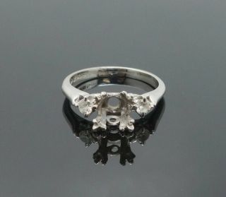 Vintage 1950s/60s Platinum Solitaire Diamond Ring Setting for Restoration 2