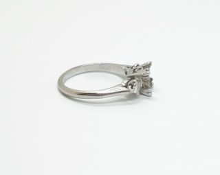 Vintage 1950s/60s Platinum Solitaire Diamond Ring Setting for Restoration 5