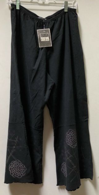 Nwt And Vintage ? Blue Fish Barclay Trumpet Pant Black Printed Size 2