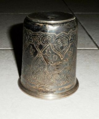 Antique Imperial Russian Silver Big Cup 1858 Tall 147gr Rare