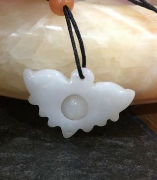 Small 100 Natural A Jade Jadeite Rolling Circle Flower Pendant