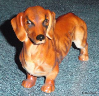 Vintage Large Goebel Porcelain Dachshund Dog Figurine West Germany Ch621 - Rare
