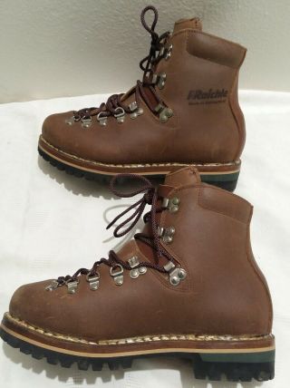 Vintage Raichle Mountaineer Hiking Boots WORN ONCE 9.  5 Mens Switzerland 4