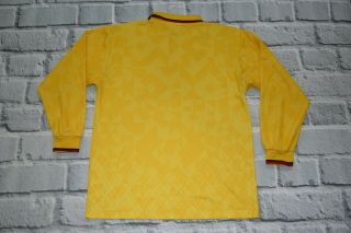 AC MILAN lotto long shirt OPEL jersey L large yellow kit gold vintage RARE 2