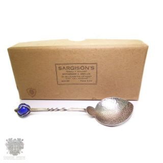 Australian antique sterling silver arts & crafts jam spoon SARGISON Tasmania 4