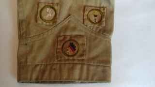 Vintage 1930s - 40 ' s official Boy Scout Shirt with patches BSA & more 2