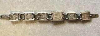 Wwii Asiatic - Pacific Camp Australian Sterling Silver Coin Trench Art Bracelet