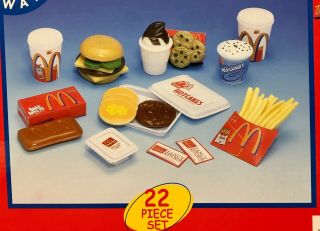 VTG 2001 McDonald’s Play Food 22 Pc Set Hotcakes Burger Fries Pie CDI 3