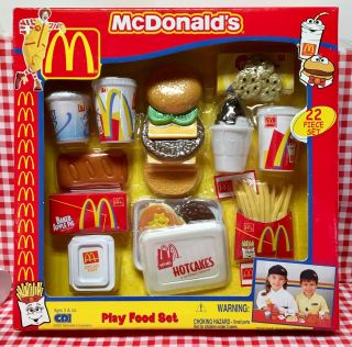 VTG 2001 McDonald’s Play Food 22 Pc Set Hotcakes Burger Fries Pie CDI 6