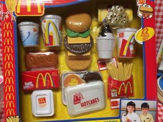 VTG 2001 McDonald’s Play Food 22 Pc Set Hotcakes Burger Fries Pie CDI 8