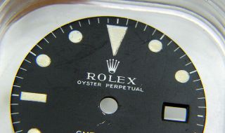 Vintage Rolex GMT - MASTER 1675 MK1 Matte Black Tritium Watch Dial 1960 ' s 2