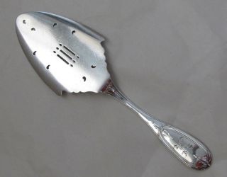 LINCOLN & FOSS Sterling Olive Pattern Bright Cut 1850 Pie Server 10 1/4 