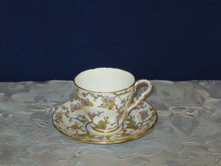 Vintage Royal Stafford Bone China Butterfly Teacup & Saucer