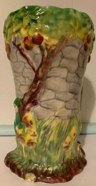 Royal Winton Grimwades RARE Green Pixie hand paint Vase Large Vintage Art Deco 2