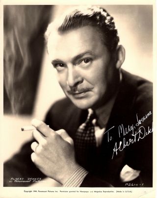 Albert Dekker Autographed 1944 Vintage 8x10 Photo Dr.  Cyclops The Wild Bunch